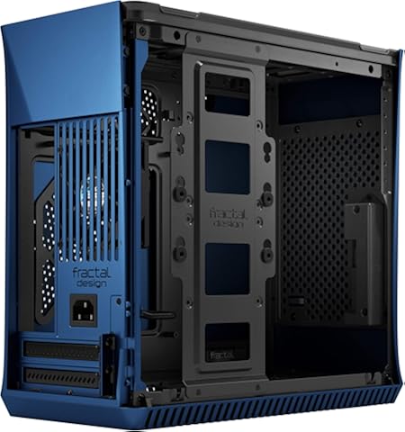 Era ITX Cobalt – Vidrio Templado – Mini-ITX Carcasa de Ordenador – Factor de Forma Pequeña – Admite refrigeración por Agua – USB Type-C - Aluminio