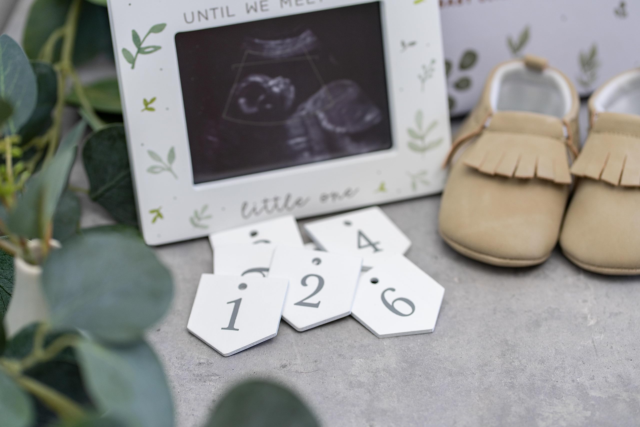 Ultrasound Picture Frames | Baby Countdown | Baby Sonogram Picture Frame w/Number Tiles | Grandparents Baby Announcement Pregnancy Countdown Frame | Sonogram Frame Pregnancy Gift | Love at First Sight