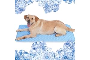 PAIGTEK Dog Cooling Mat - Self Cooling Mat for Small Medium Large Dogs,Easy Washable,Water Absorption Top,Materials Safe,