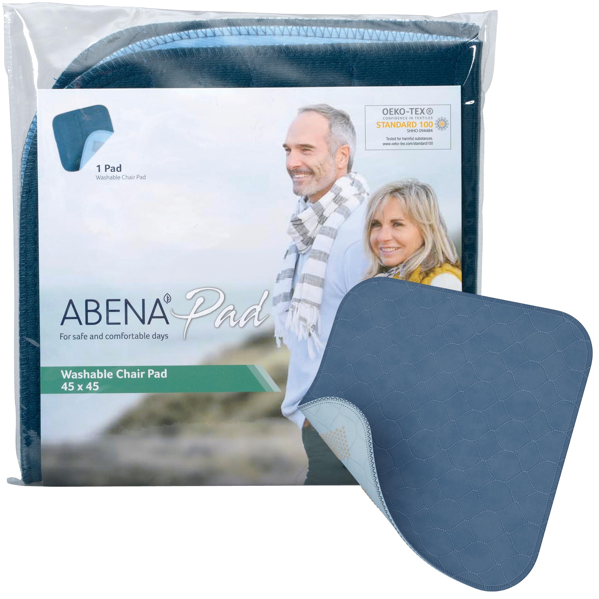Abena Breathable Washable Incontinence Chair Pad, Soft & Skin-Friendly Washable Chair Pad, Ultra Comfy, Discreet & Secure Chair Protector For Incontinence, Medical Grade - 45x45cm, 600ml Absorbency