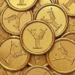 25Pcs Gold Wax Seal Stickers Handmade Vintage