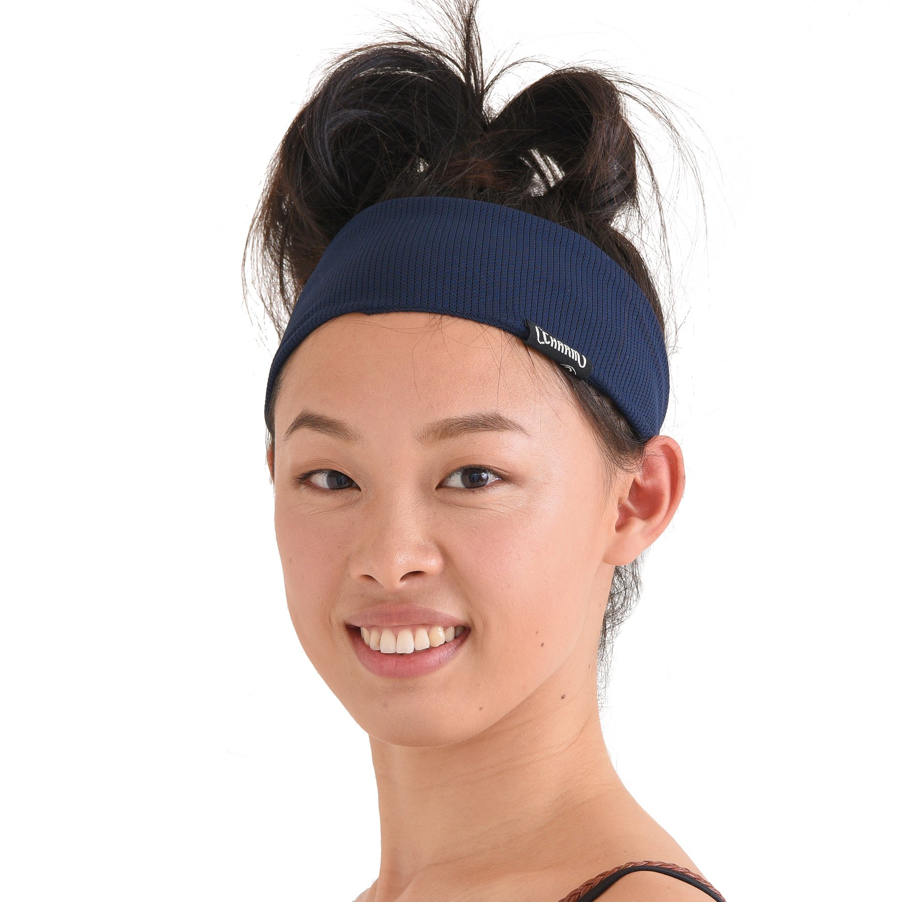CHARM Lightweight Sports Headband for Men - Ultra Thin Sports Sweatband for Men, Women's Yoga Hairband, Sweat Wicking & Fast Drying, Moisture Absorbing Navy — image 1