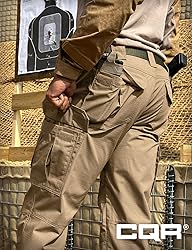 CQR Men's Tactical Pants, Water Resistant Ripstop