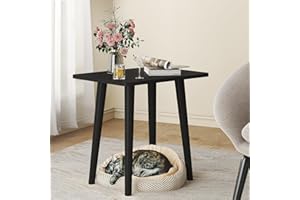 MIRROTOWEL Side Table, Small Table, Modern Home Decor Bedside Table for Living Room Bedroom Balcony Office,Easy to Assemble（Black）