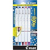 Pilot FriXion Clicker Erasable Design Collection Dots, Refillable & Retractable Gel Ink Pens, Fine Point (0.7mm), Assorted In