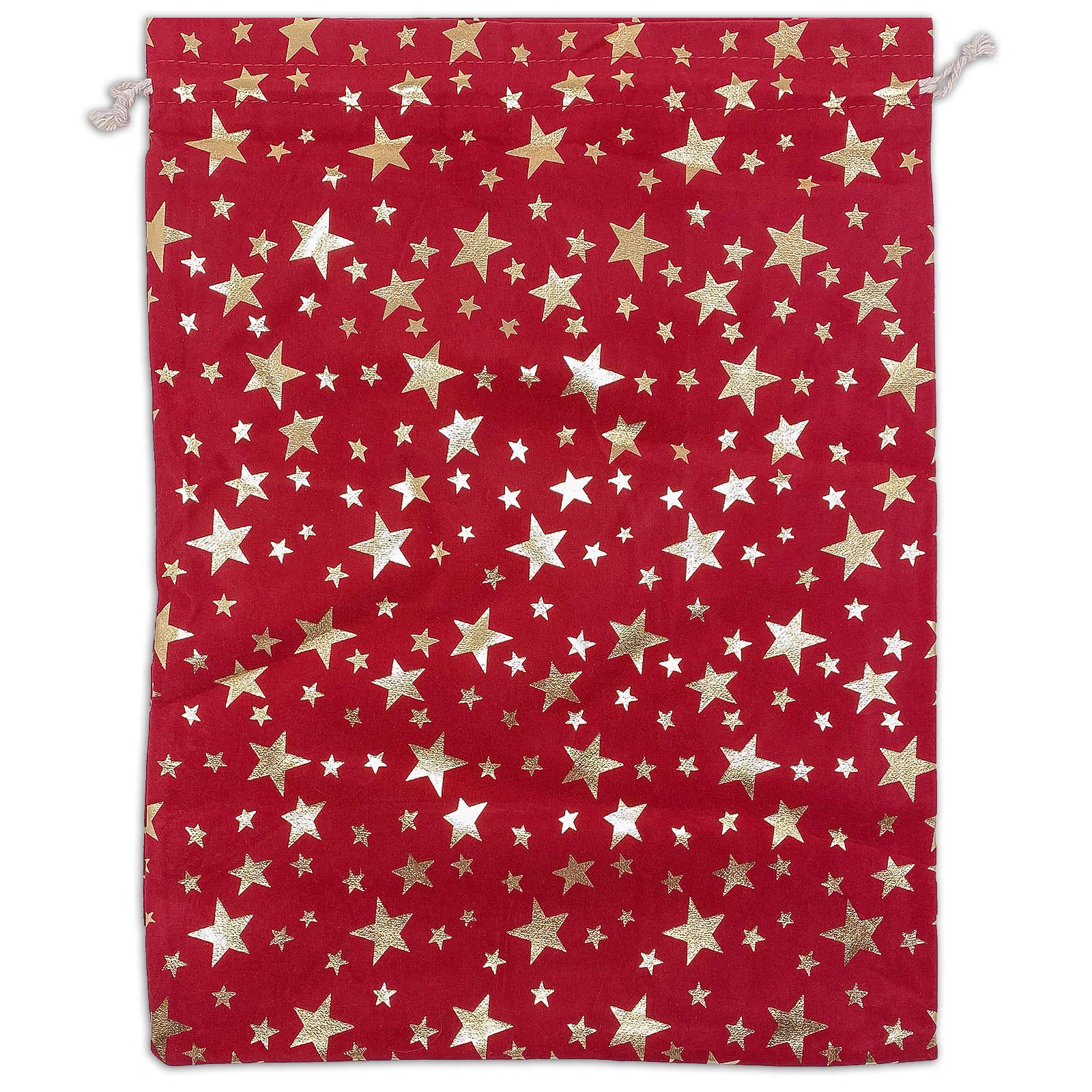 Photo 1 of 12-Pack 12x16 Red Velvet Gift Bags with Drawstring - (Gold Stars, Extra Large) - Christmas Presents, Party Favors Pouches by TheDisplayGuys