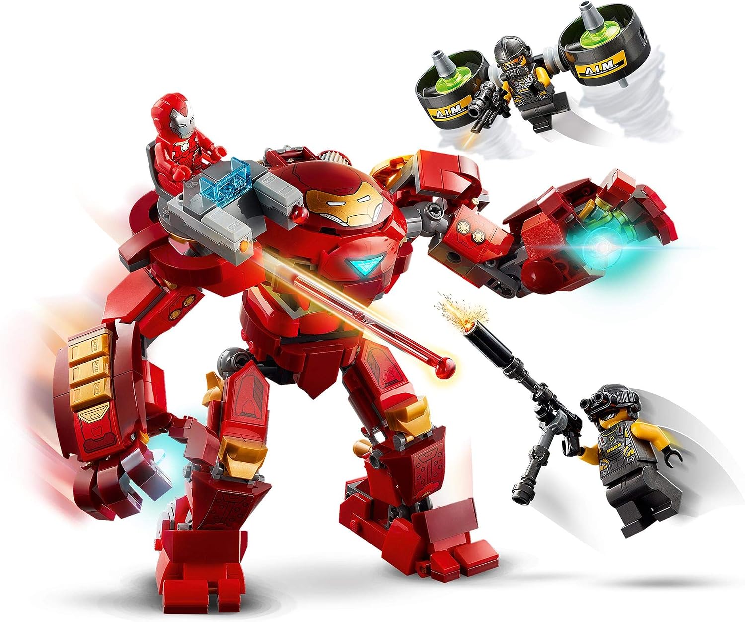 LEGO 76164 Super Heroes Iron Man Hulkbuster versus A.I.M. Agent, Multicolor - Image 3