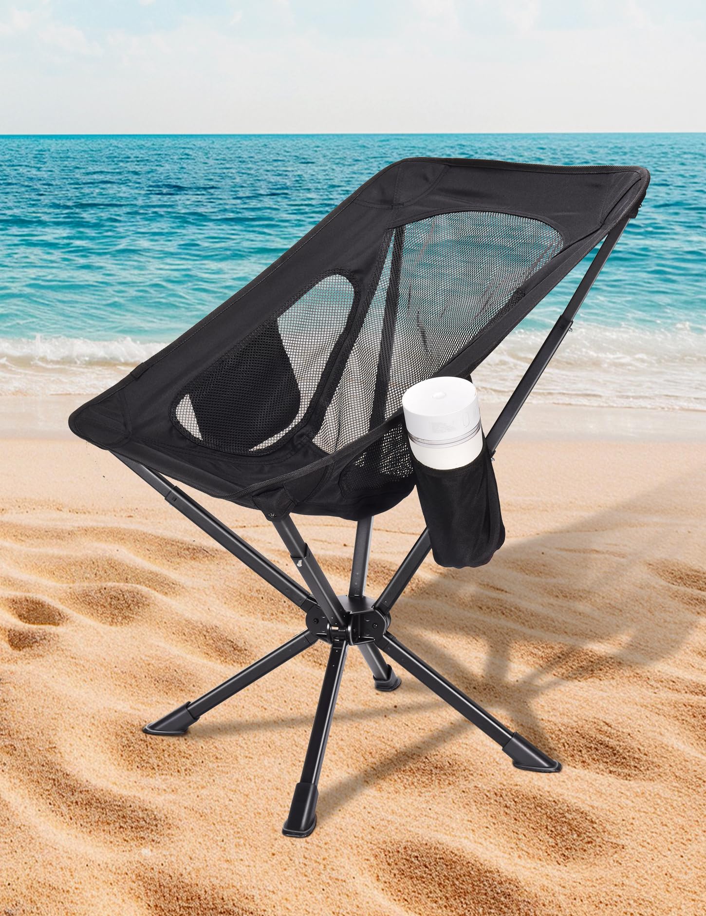 Photo 1 of **FOR PARTS ONLY/ NON-FUNCTIONAL** Docusvect Portable Chairs for Adults Foldable, Fast Setup, Lightweight & Small Folding Chair with Cup Holder, Side Pocket and Carry Bag - Support 350 LBS