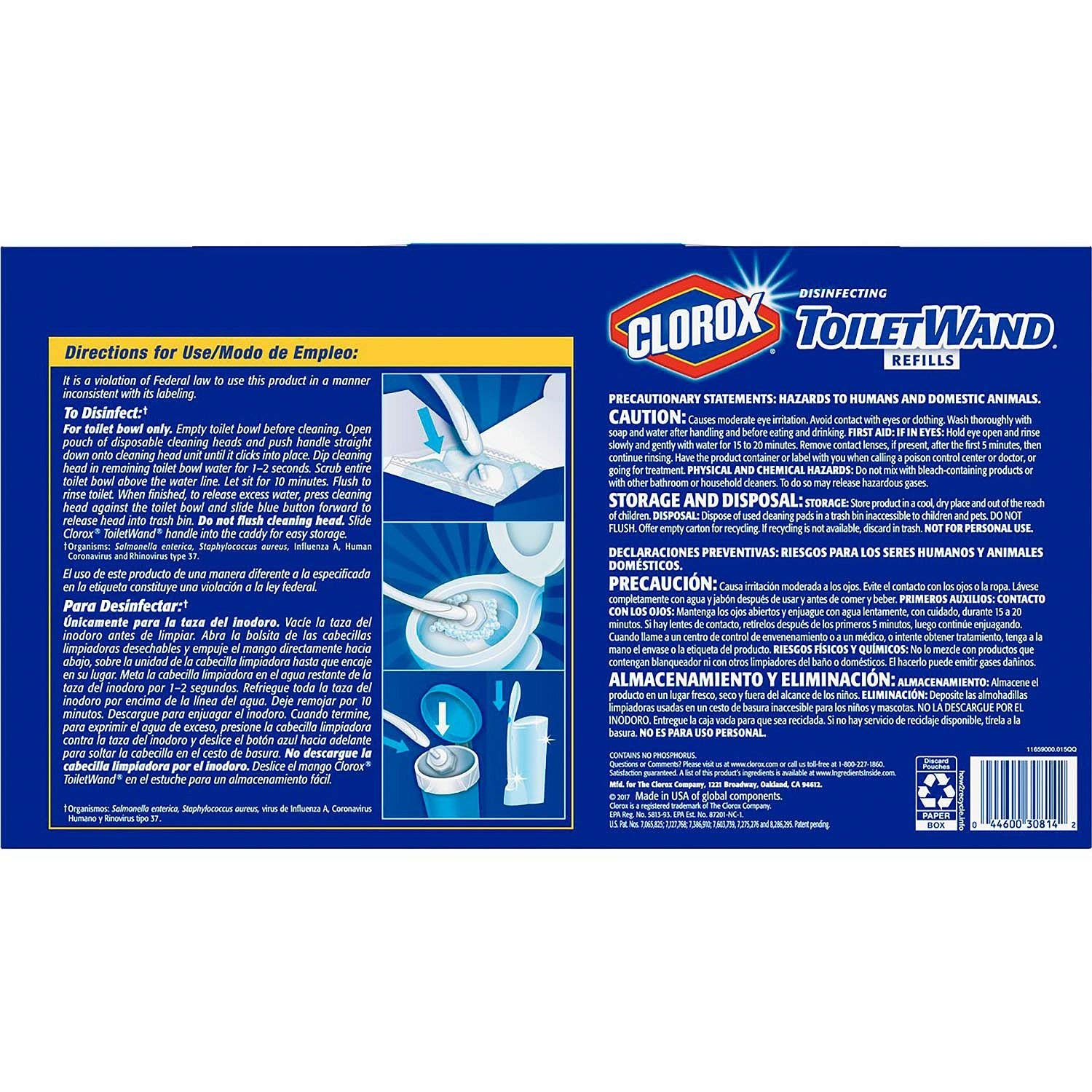 Clorox ToiletWand,Disposable Toilet Cleaning Rainforest Rush Refill 36 Count 1 Toilet: Industrial & Scientific