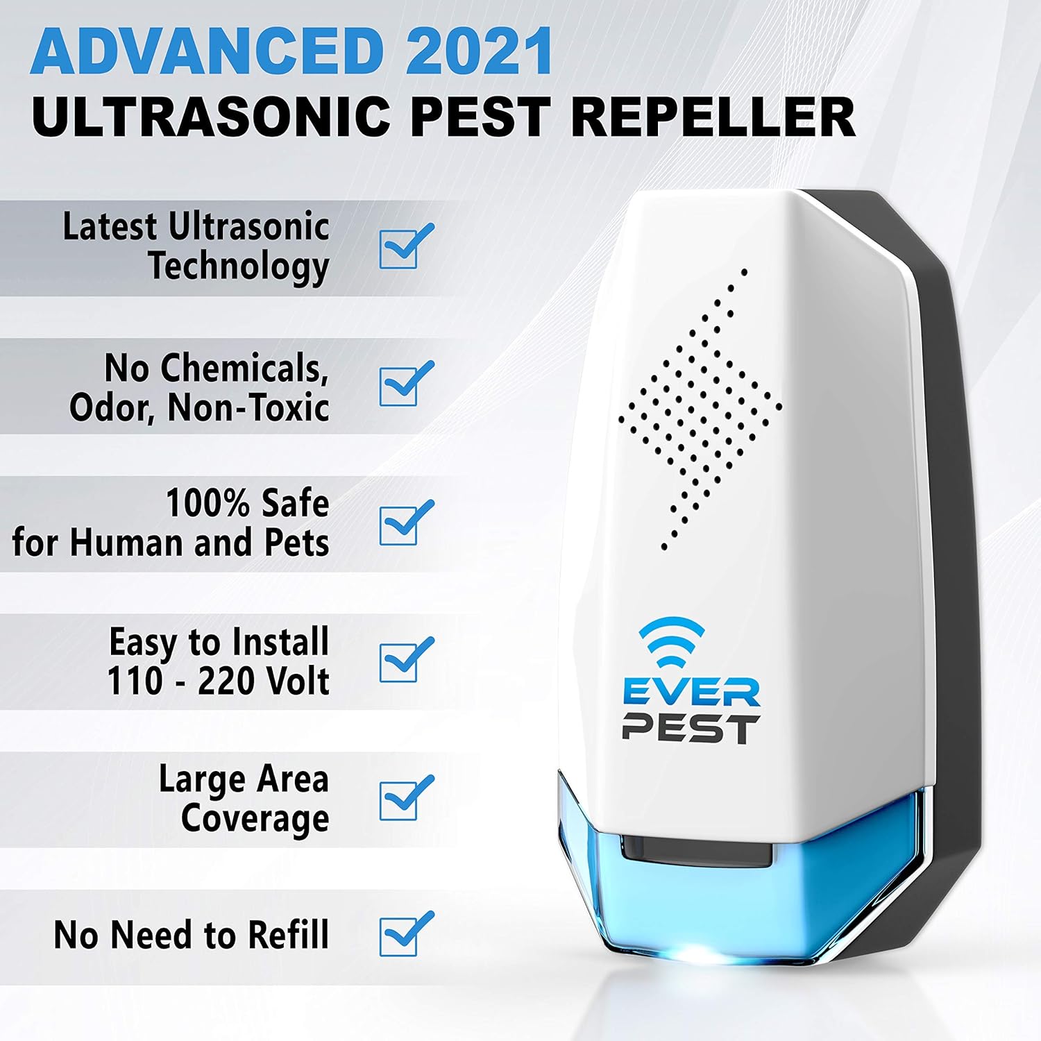 Pest Control Ultrasonic Pest Control- Electronic Waves Ultrasonic Pest Repeller Indoor Plug in for Mice Mosquito Bugs Squirrel German Roach Fly Flea Rats Ant Cockroaches 2 Pack : Garden & Outdoor