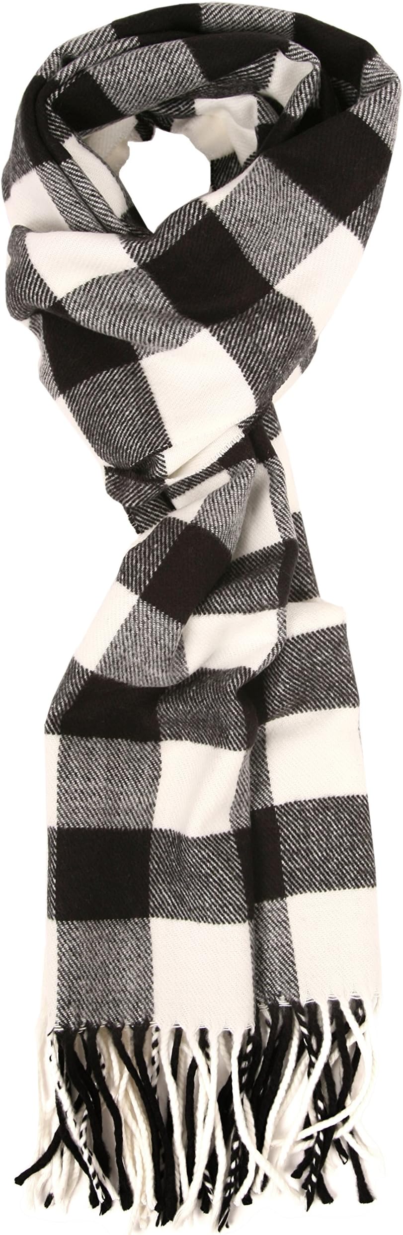 Love Lakeside-Men's Cashmere Feel Winter Plaid Scarf & Buffalo Check Scarves