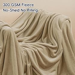 PHF Ultra Soft Fleece Blanket Queen Size, No Shed