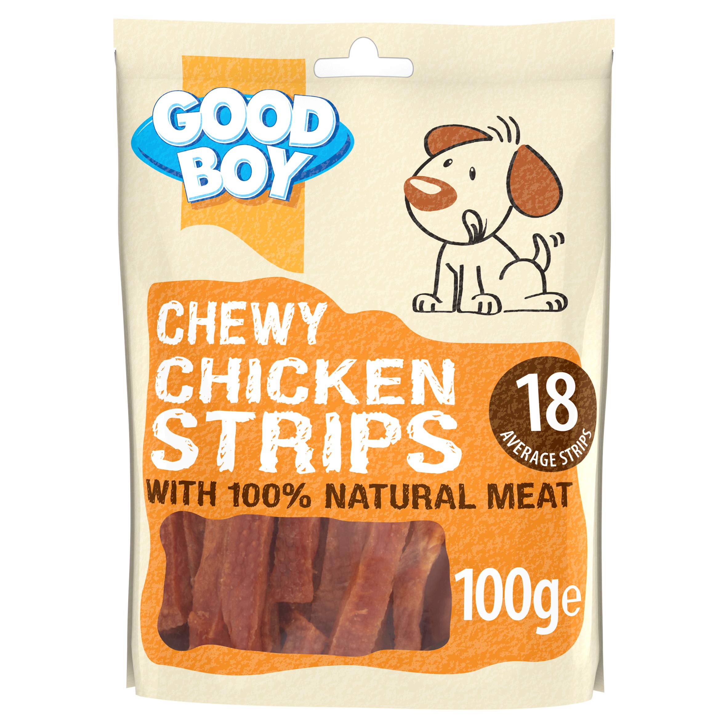 Good Boy Pawsley & Co. Chewy Chicken Strips Dog Treats, 100g