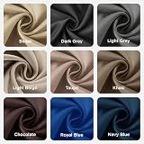Joydeco Blackout Curtains 84 Inch Length 2 Panels Thermal Insulated Light Beige view 9