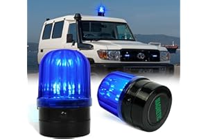 ELLUMIN 6" Flashing Light, Blue LED Strobe Light Beacon with Magnetic Base for Vehicle Forklift Truck Tractor Golf Carts UTV Car Bus and Club Party Show Bar(Blue,1 Pack