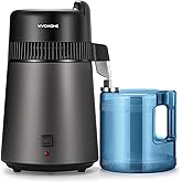 VIVOHOME Water Distiller Countertop 1.6 Gallon/6L 900W Distilled Water Machine with Smart Switch Purifier Filter for Home Office, Black