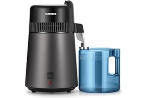 VIVOHOME Water Distiller Countertop 1.6 Gallon/6L 900W Distilled Water Machine with Smart Switch Purifier Filter for Home Off