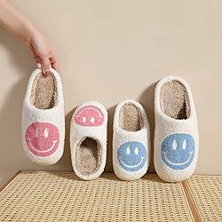 KEYUSHOP Happy Face Slippers for Kids Smile Face