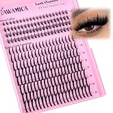 Yawamica Bottom Lashes and Spikes DIY Eyelash Extension Wispy Individual Lash Spikes 11-21mm and 5-7mm Bottom Lash Clusters 240pcs Cluster Lashes Waterproof Eyelash Clusters DIY Entire Spike Lash Look