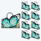 Cheerland Blue Butterfly Gift Bags for Birthday Baby Shower Woodland Floral Garden Party Decorations Candy Treat Goodie Butterfly Shaped Party Favor Bags for Girls and Kids Tea Decoration 8 Pcs