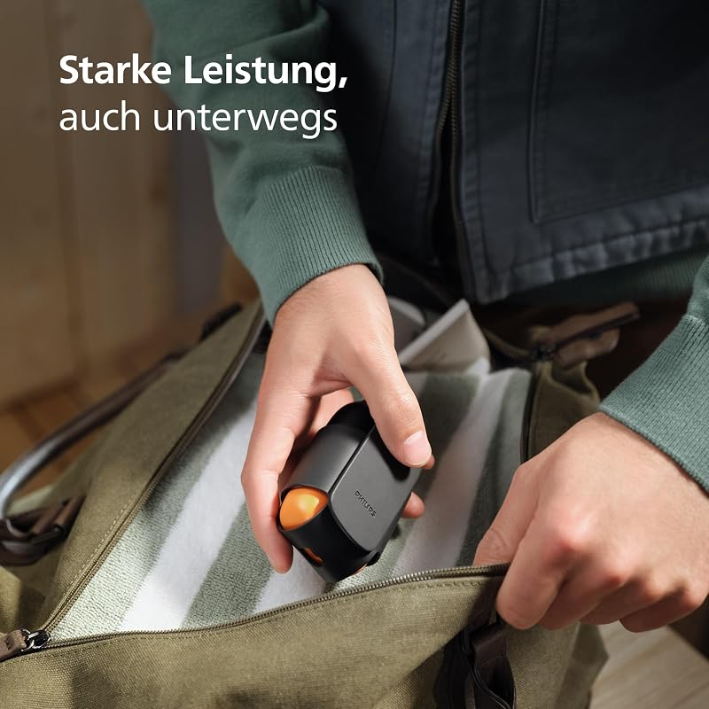 Rasierer Series 500 - kompakter Elektrorasierer für Herren, 3D-Scherkopf, elektrischer Nass- und Trockenrasierer, Reiseetui, Reisesperre, magnetische Kappe, Modell S595/05