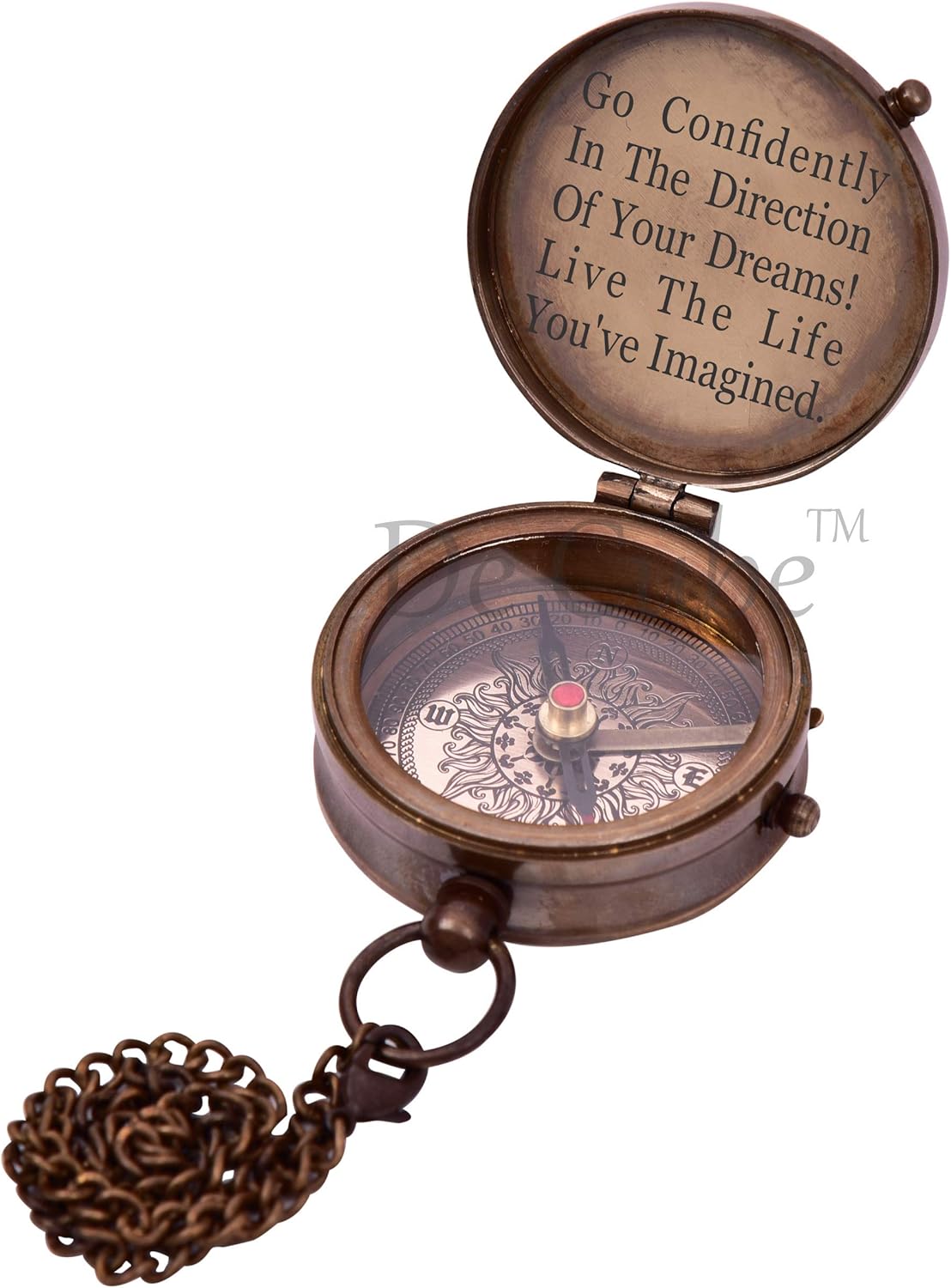 live compass direction on Birthday Graduation Day Gifts Pre Engraved De Cube Handmade Brass Pocket Compass Best View Comes After Quote Engraved With Free Leather Case Camping Compass Technical Drawing Supplies Surclima Compasses