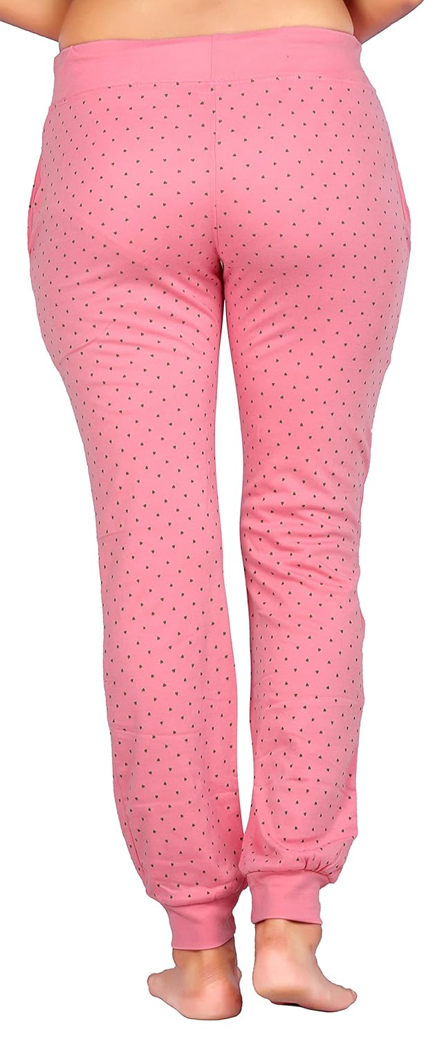 carrel cotton hosiery fabric women printed joggers track pant(agspl-3345)