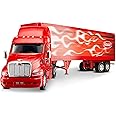 Wheel Master Peterbilt Tractor Trailer 387 Play Toy Truck Vehicle for Kids 1/32 Die Cast Scale,Designed, with Functions, Pre Built Semi, Realistic Look and Openable Doors Great Gift for Children