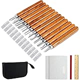 Wood Carving Knife Set - 20 PCS Hand Carving Tool Set for DIY Sculpture Carpenter Experts & Beginners