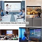 WASJOYE 100" Motorized Projector Screen 16:9 8K HD with Remote Control view 9