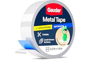 GAUDER Metal Tape Self Adhesive | Ferrous Tape for Magnets | Metallic Steel Strip