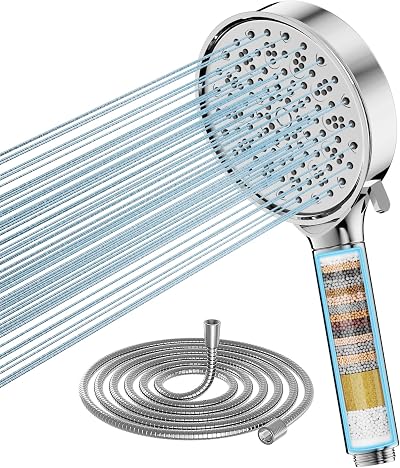 Cobbe 20-Stage Filter Shower Head with Hose High Pressure 6 Modes