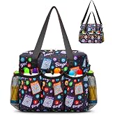 HACHMAS Bingo Bag with Pockets for Daubers, Dabbers &amp; Cards Black | Casino Bingo Tote for Loter&iacute;a, Bingo Accesorios, Dobbers &amp; Cards