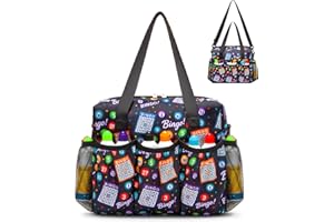 HACHMAS Bingo Bag with Pockets for Daubers Dabbers Dobbers Dotters - Casino Bingo Game Accessories for Adults & Seniors - Com