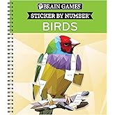 Brain Games - Sticker by Number: Birds (42 Images to Sticker)