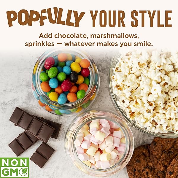 POPFULLY SEA SALT CARAMEL POPCORN FULLY POPS, SHARING BAGS, SWEET & SALTY, BIG POP, MICRO POPCORN BAGS, 3-PACK