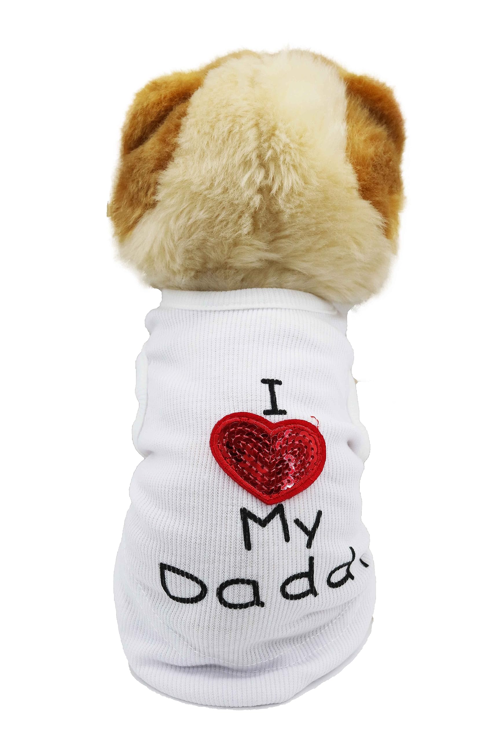 I Love My Mom Mommy & Daddy Dog T-Shirts for Small Puppies