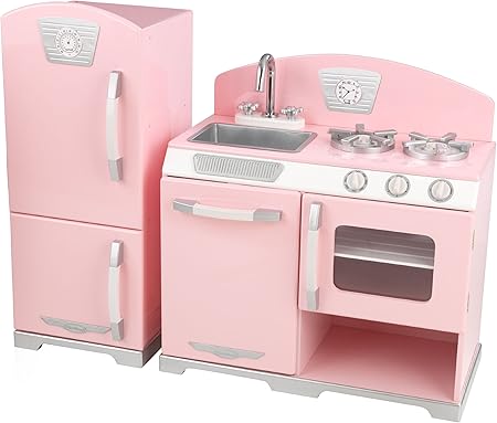 Amazon Kidkraft ピンクレトロキッチンと冷蔵庫 おもちゃ おもちゃ