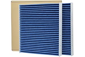 YAURENVA 2Pcs Cabin Air Filter with Activated Carbon, Fit for Hyundai Kona 18-23, Tucson 16-21, Veloster 19-21, Venue 20-24, 