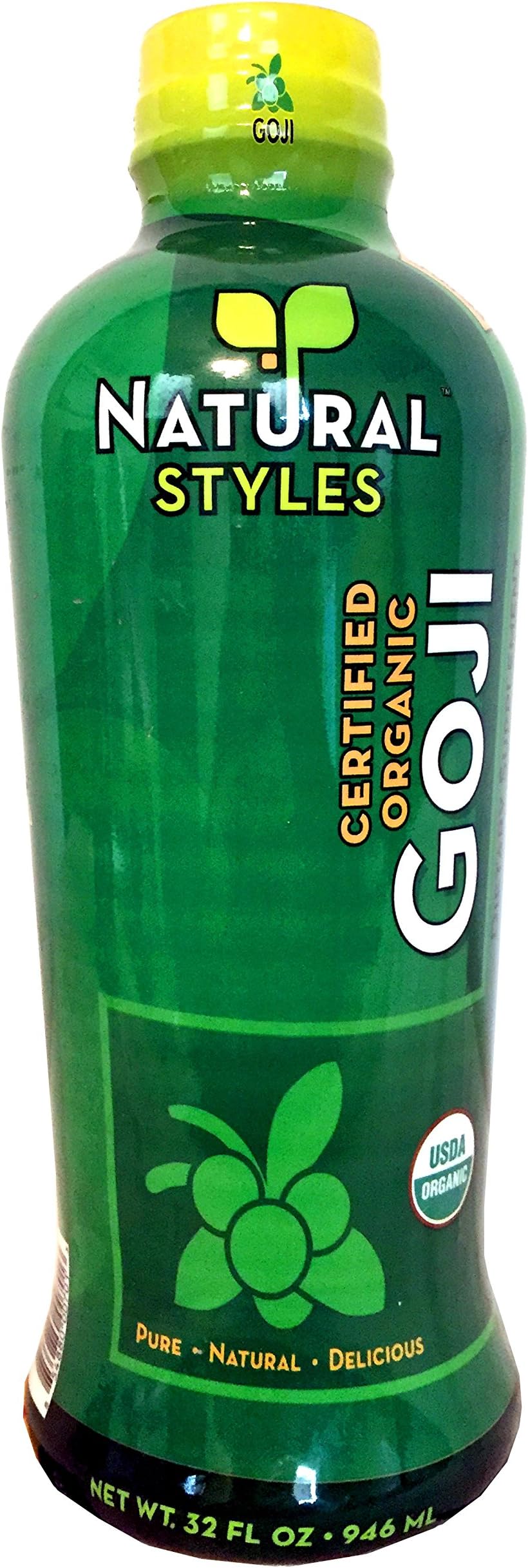 100% Certified USDA Organic Goji Juice Dietary Supplement by Natural Styles - 32 Oz - 32 Servings