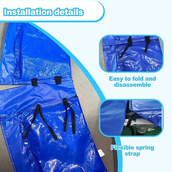 AIVEFEN TRAMPOLINE PAD REPLACEMENT, 10/12/14/15/16FT TRAMPOLINE SPRING COVER, NO-HOLE FOR POLE WATERPROOF TRAMPOLINE SAFETY PAD, TRAMPOLINE REPLACEMENT PARTS & ACCESSORIES