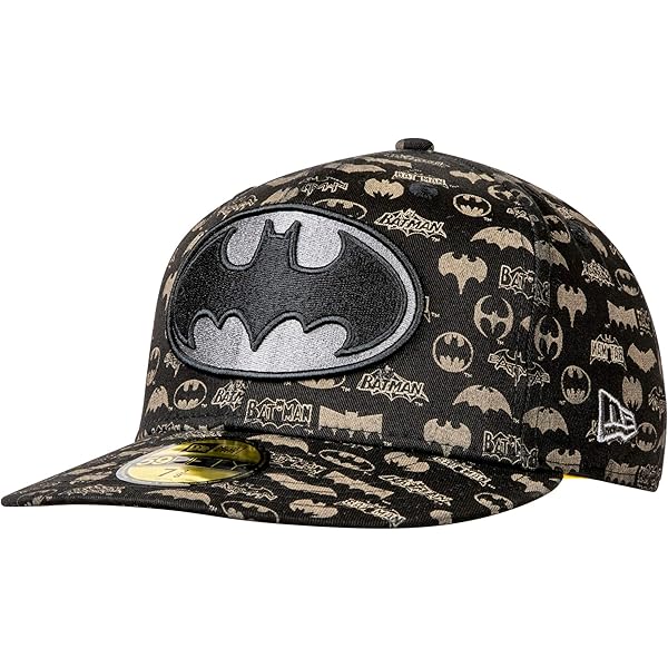 New Era Batman Laser Etched All Over Logos 59Fifty Hat 7 Fitted