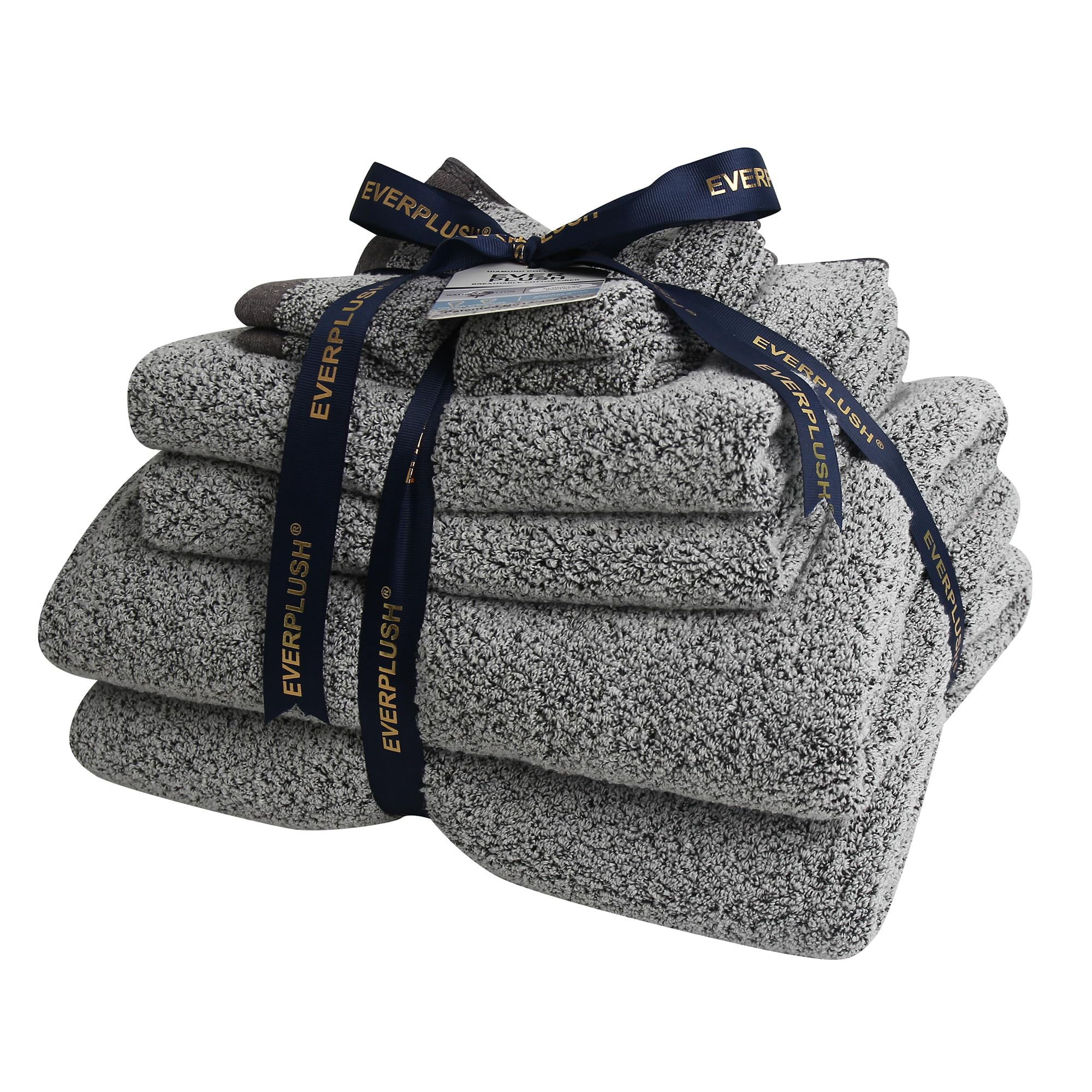 Photo 1 of Everplush Diamond Jacquard 6 Pieces Bath Towel Set, Luxury Super Soft Oversized Bath Towels,Highly Absorbent & Quick Drying Towels for Bathroom