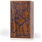 STONLIF Wooden Urns for Human Ashes Adult Male, Female - Wood Urn for Women, Resin Decorative Urns - Memorial, Burial Wooden Cremation Urns for Human Ashes Upto 120 lbs, Purple - 1pc