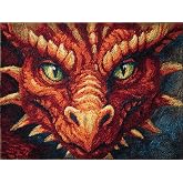 DIY Latch Hook Rug Kit Dragon Portait 52x38cm-1 | Hook and Latch Yarn Crochet Floor Mat with Pattern Easy for Beginners Adults Carpet Tapestry Making for Home Decoration