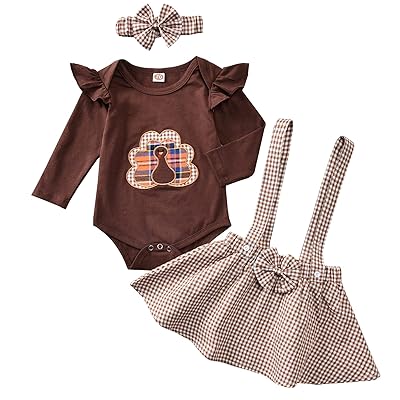 Baby Girl Thanksgiving Outfit with Romper, Skirt Kenya Ubuy