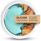 Alaskey&reg; Premium Round Resin Table Silicone Mold 14"x2" | Durable, Reusable, No Seal Required | Large Epoxy Resin Mold for DIY Effortless River Table, Coasters, Cutting Boards, Charcuterie, and Crafts