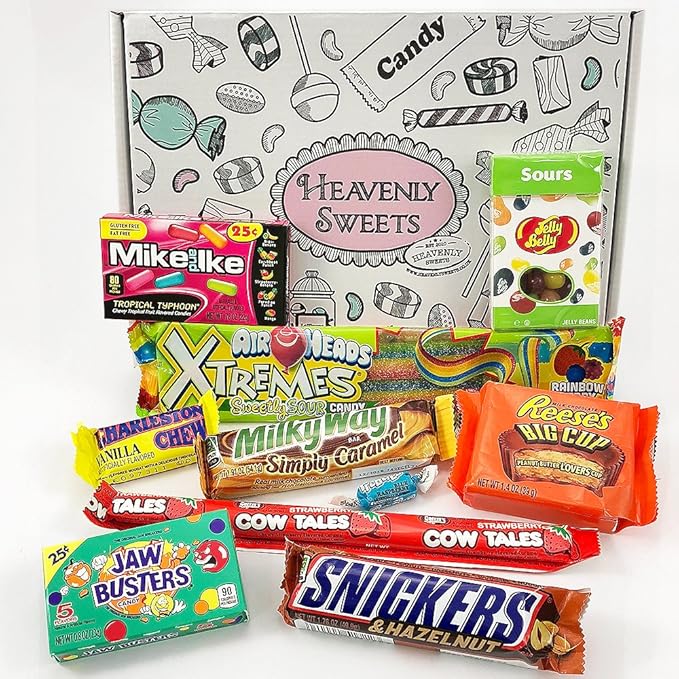 Mini American Candy Box Hamper Retro Sweets and Chocolate Bar Gift