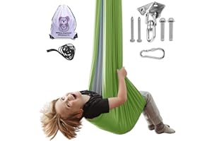 MINGLEWOOD PRODUCTS MINGLEWOOD Sensory Swing Bundle – 360° Swivel Hanger – Complete Set for Children – Special Needs: Anxiety, ADHD, Autism & Sensory Disorders