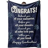 Graduation Gifts for Her Him 2025, Best Congrats Graduation Blanket for Women Men, College/High School/Masters Degree/PHD/Nursing & Nurse Graduation Gifts, Class of 2025 Graduate Gifts Ideas 60" × 50"
